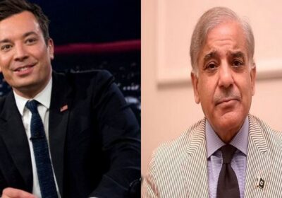 Comedian Jimmy Fallon mocks Pakistan PM Shehbaz Sharif.