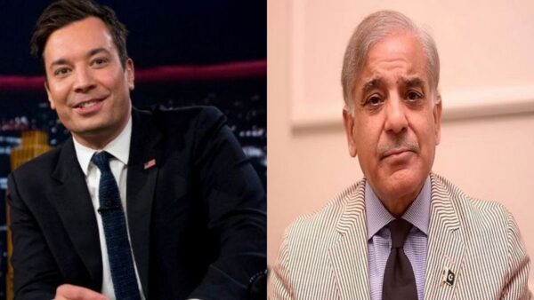 Comedian Jimmy Fallon mocks Pakistan PM Shehbaz Sharif.