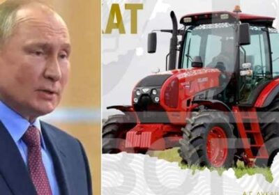 Vladimir Putin Gets A Tractor For His 70th Birthday