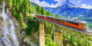 Swiss mountain train