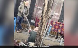 US Man Sprays Water On Homeless Woman To Remove Her