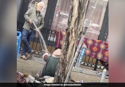 US Man Sprays Water On Homeless Woman To Remove Her